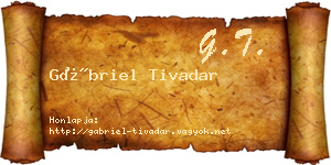 Gábriel Tivadar névjegykártya