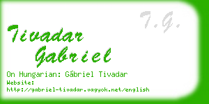 tivadar gabriel business card